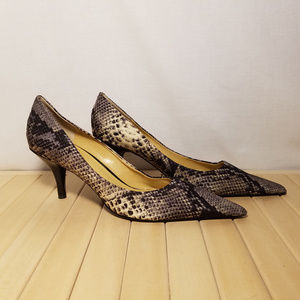 Nine West Snakeskin-Print Pumps